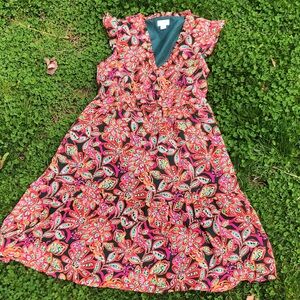 J. Crew  Multi Floral Paisley Midi Dress